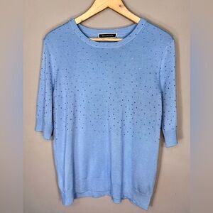 MELANIE LYNE Rhinestone Accent Sweater